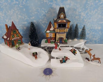 STYROFOAM Christmas Snow  Caddington Alpine Village Display Platform for Lemax / Department 56 *Level Up with Minimalism* SET x 3- 044