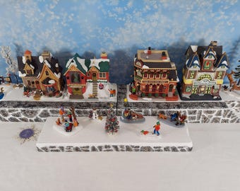 STYROFOAM Christmas Snow  Caddington Alpine Village Display Platform for Lemax / Department 56 *Level Up with Minimalism* SET x 3- 043