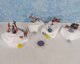 STYROFOAM Christmas Snow Alpine Village Display Platform for Lemax / Department 56 *Level Up with Minimalism* CHOOSE your favorite - 058-