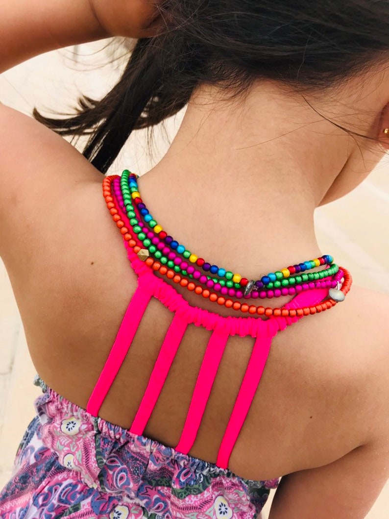 Childrens wear it with pride miracleglow bead rainbow necklace and bracelet set.