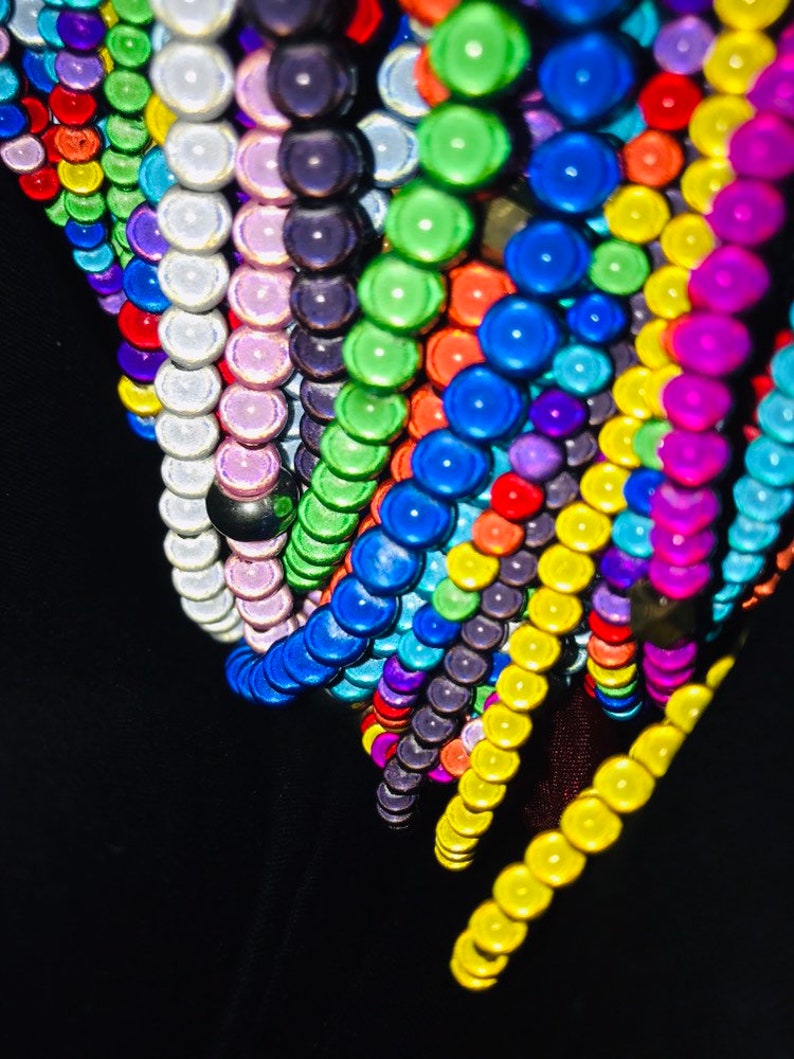 Childrens wear it with pride miracleglow bead rainbow necklace and bracelet set.