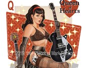 Queen of Hearts Guitar Girl