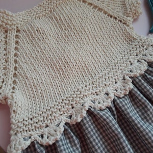 CREAM COLOR Baby summer dress, baby knit fabric dress,hand knitted summer baby dress,baby girl dress,baby crochet fabric dress, best sellers