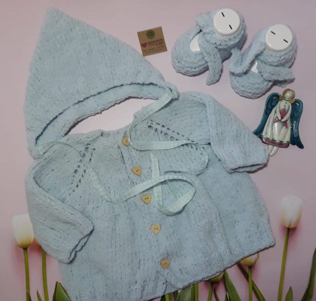 Baby Knitted Jacket, Hand Knit Baby Jacket, Baby Gift, Knit for Newborn