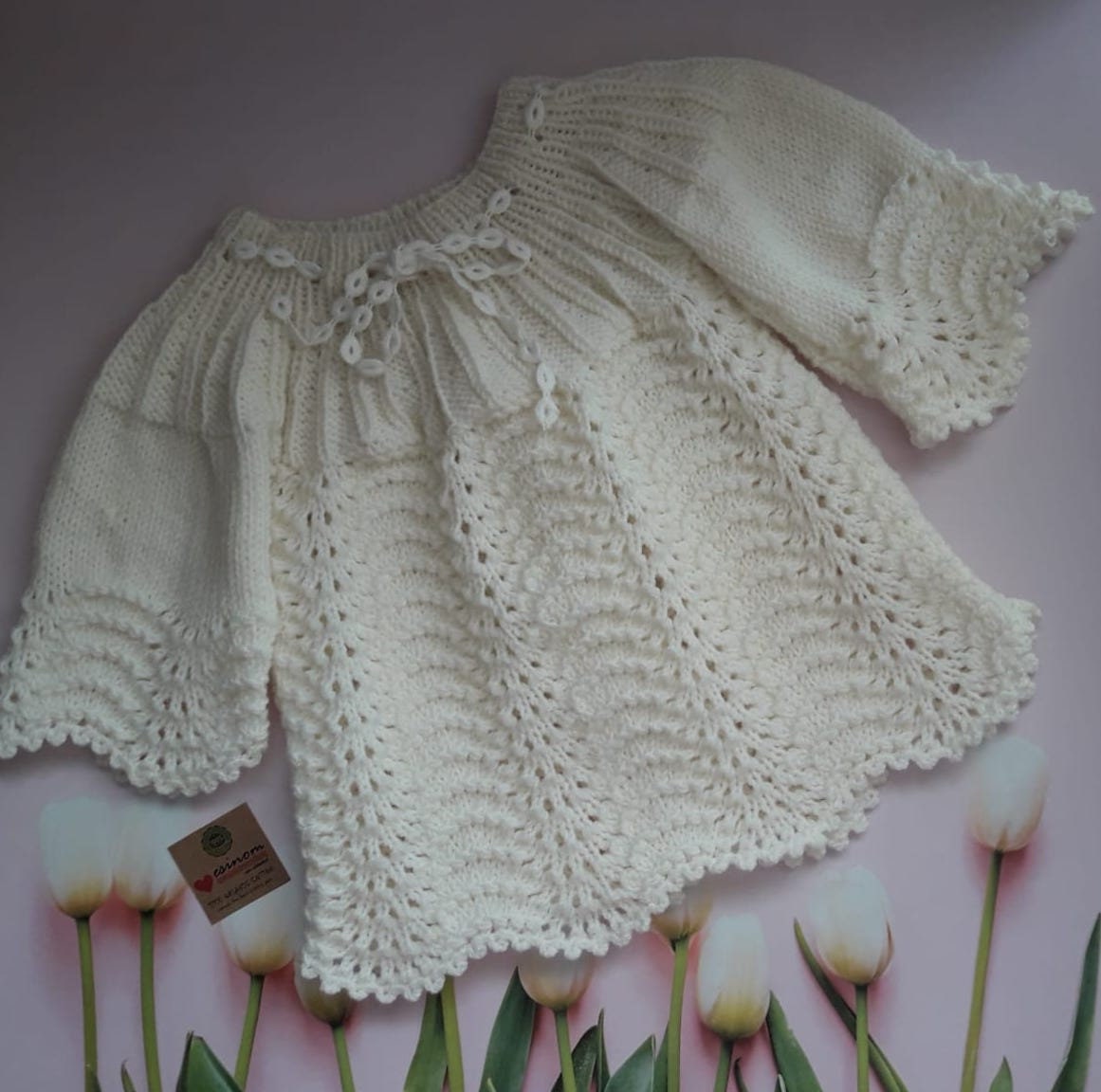 Baby Dress Hand Knit Baby Dress Baby Gift Knitting for - Etsy