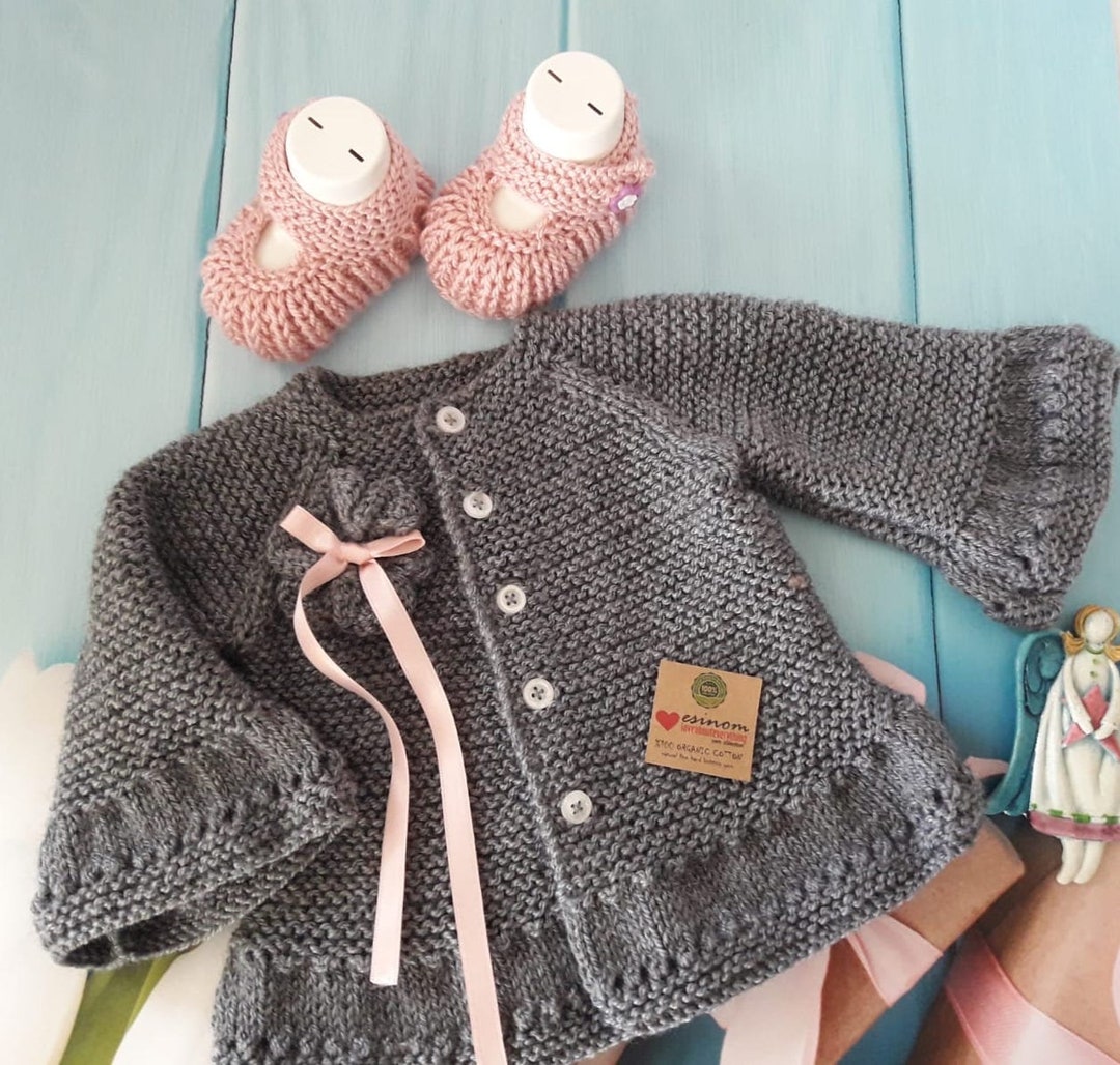 Babyjacke Babygeschenk Selbstgestrickte Babyjacke Babyjacke