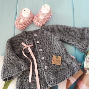 baby jacket, hand knit baby jacket, baby gift, knit for newborn, knitted baby outfit, baby crochet, baby girl jacket, baby girl jacket