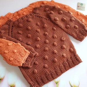 hand knitted baby cardigan - popcorn cardigan - handmade baby sweater - 100% organic cotton - natural, ethically made,