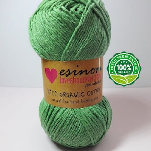 organic cotton Yarn, 100 gr - 200 mt, organic cotton knitting yarn, natural cotton yarn,knitting yarn,organic baby yarn, amigurumi toys yarn