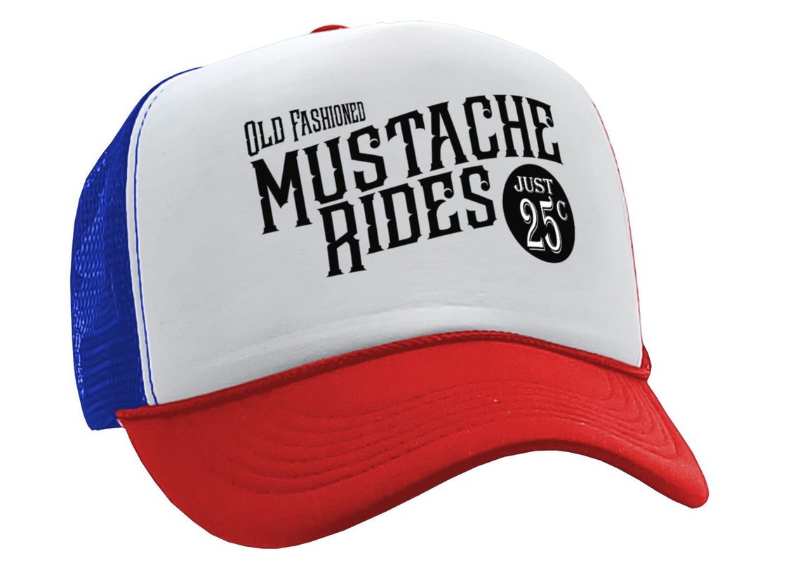 Old Fashioned MUSTACHE RIDES Retro Vintage Style Trucker Cap | Etsy