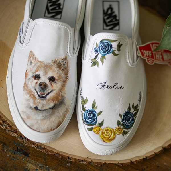 Handpainted Custom Pet Portrait Vans