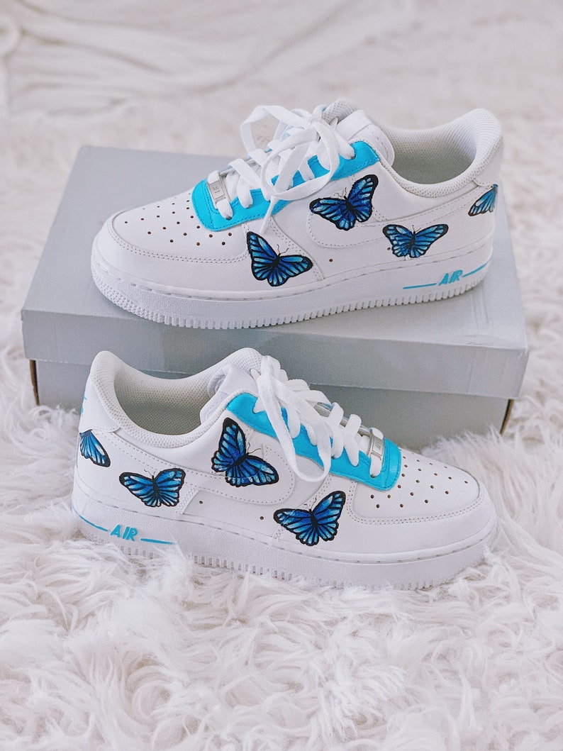 Handpainted Air Force 1 Butterfly Nike sneakers | Etsy