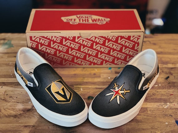 Golden Knights Custom Painted Shoes Etsy