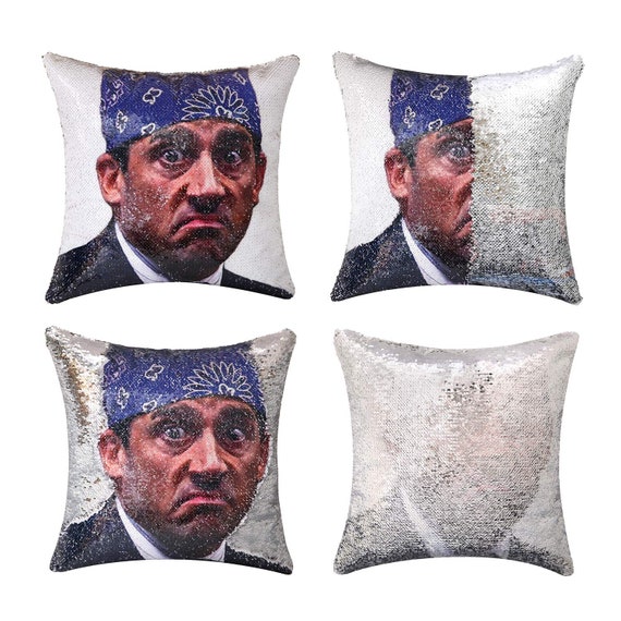 DWIGHT SCHRUTE the Mask the Office Fan Sequin Pillowcase 