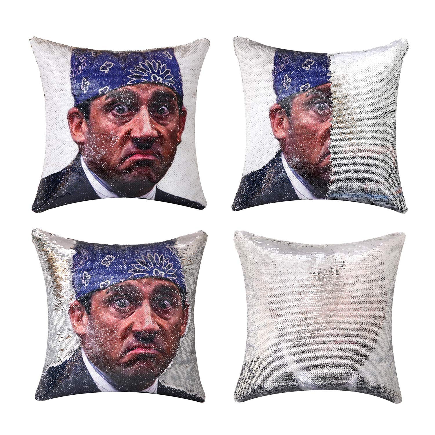sequin pillow the office