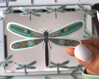 Dragonfly waterproof stickers - moth waterproof sticker- bug sticker