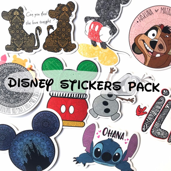 Diverse Majestueus grafiek Disney Character Stickers Pack Waterproof Stickers Disney - Etsy
