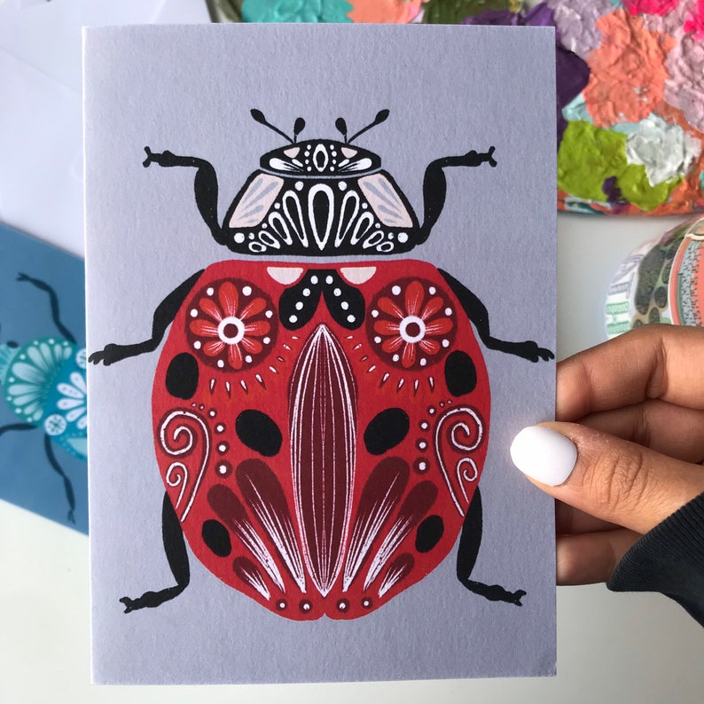 Cute Insects Greeting Cards | Etsy