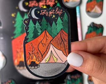 Zentangle Camping Sticker – Waterproof Vinyl Decal