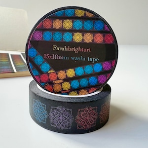 Rainbow  mini mandalas 10mm washi tape
