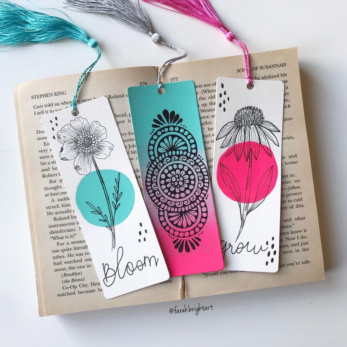 Custom Mandala bookmark | Etsy