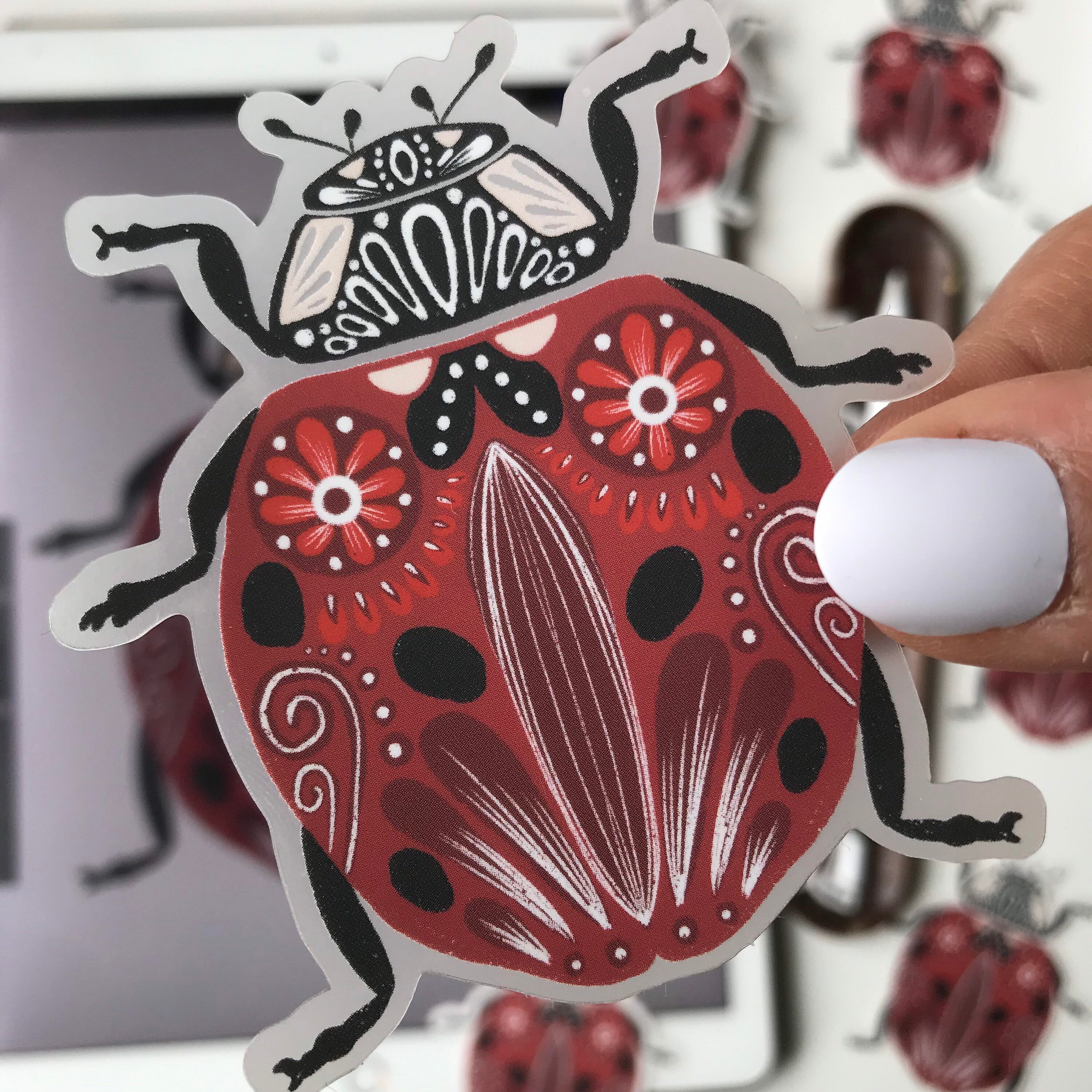 Lady Bug Waterproof Sticker - Etsy