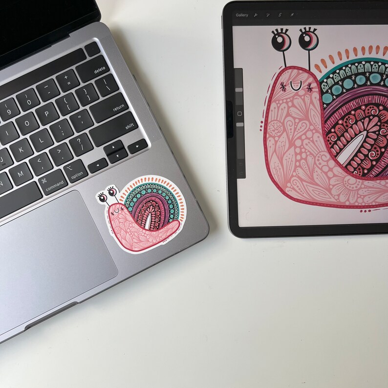 Cute Snail Zentangle Stickers - Waterproof Stickers - Etsy