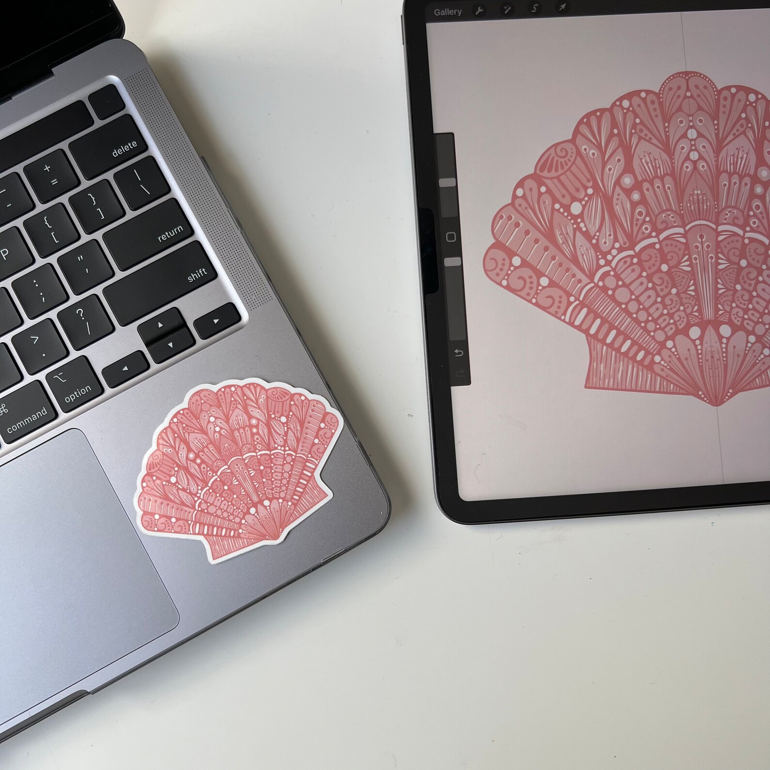 Sticker Shell Shell Zentangle Sticker - Waterproof Stickers - Etsy