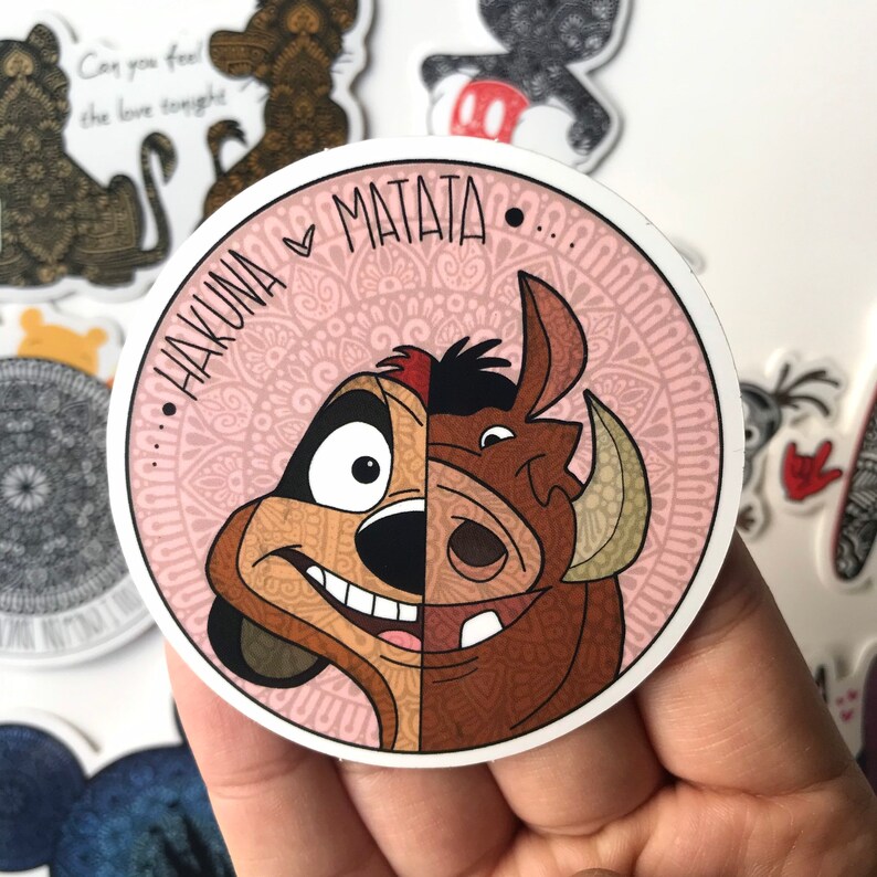 Disney Character Stickers Pack Waterproof Stickers Disney Etsy