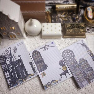 Het tijdperk van de kathedralen - kunstenaar illustratie, Saleign, Victoriaans, vintage collage memopapier, junk Journal Ephemera, decoratief papier