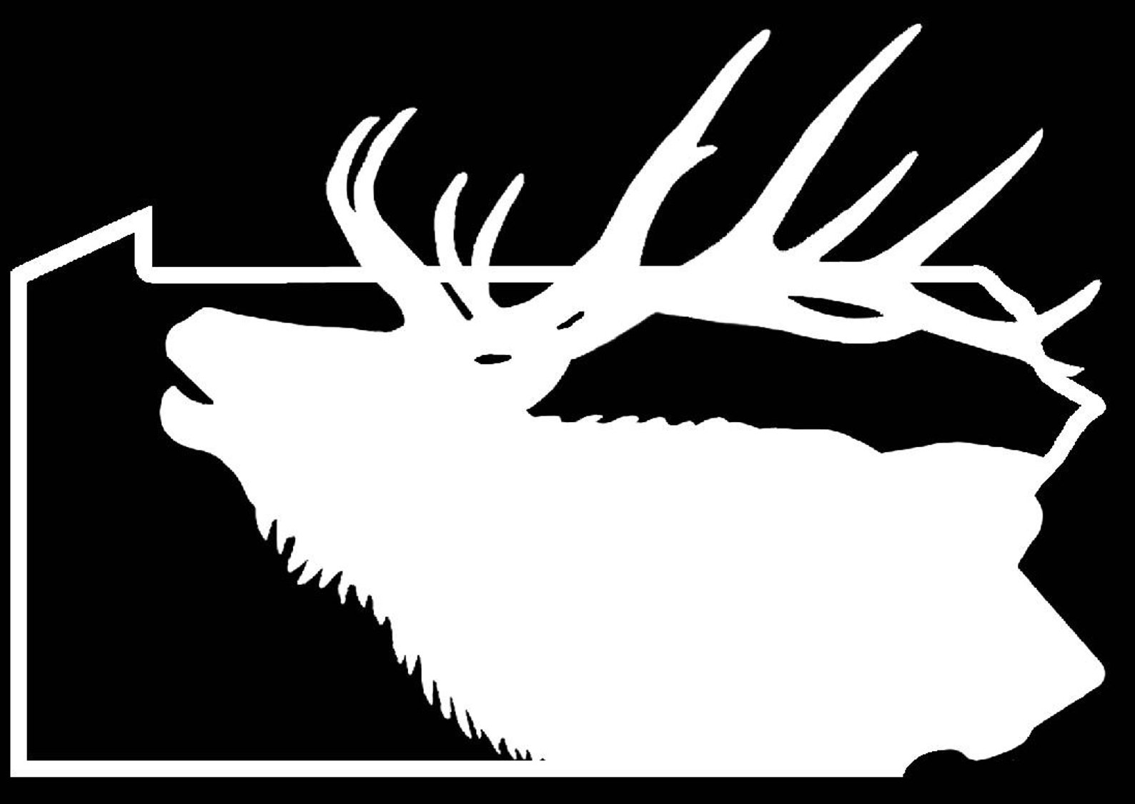Elk and State Vinyl Decal Sticker Car Decal Cooler Sticker Etsy