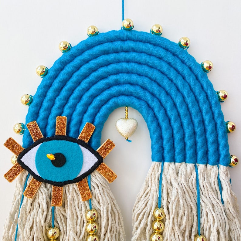 Evil eye wall hanging Modern witchy Macrame boho home