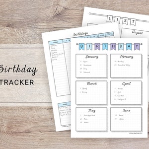 Birthday & Anniversary Tracker (For Bullet Journals and Planners)