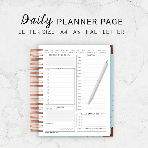 Weekly Planner Insert Printable letter A4 A5 and Half Etsy Canada
