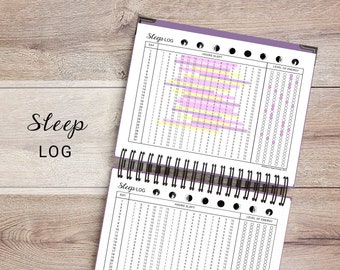 Sleep & Insomnia Log Printable (Für Bullet Journals und Planner)