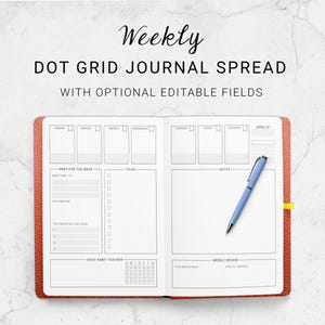 Weekly Dot Grid Journal Spread
