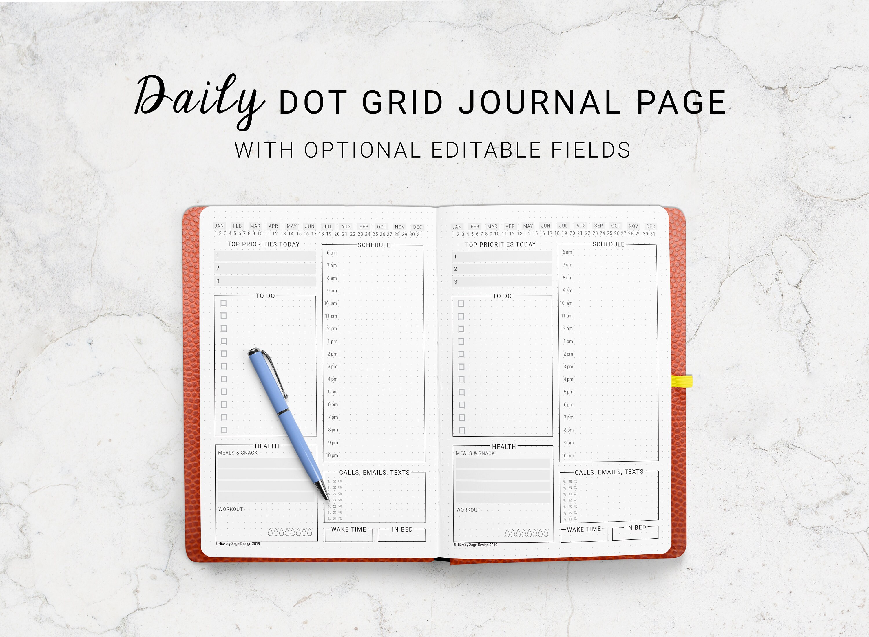 Journal Essential Stencil Set, Planner Stencil, Circle Chart Grid Chart  Stencils Fits A5 Journal & Regular TN 