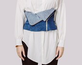 Upcycled denim corset