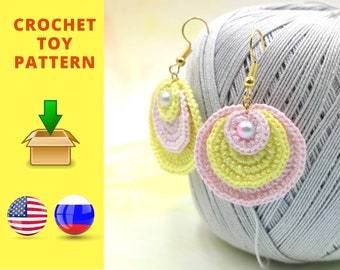 Crochet Earrings Pattern: Cotton Circle Accessories (PDF Pattern)