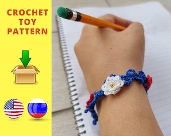 Perlen Armband Häkelanleitung: DIY Boho Schmuck (PDF-Muster)