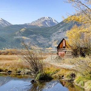 Colorado Fall Cabin Landscape Photo *Print*
