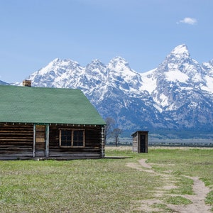 Berghütte Grand Teton Nationalpark Großformat digitale Landschaft Foto