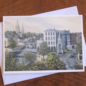 Postcard of Cork City in Ireland, Postcard of a Painting, made in Ireland
