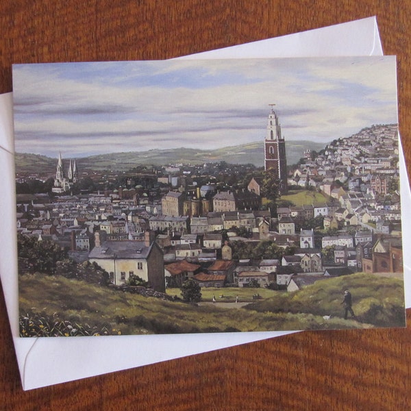 Postcard of Cork City in Ireland, Postcard of a Painting, made in Ireland