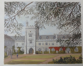 Print of UCC, University College Cork in Ireland, Cork City Print, Irish Art, Perfect Gift, made in Ireland