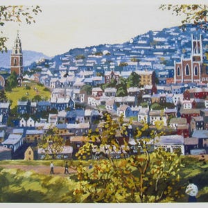Shandon Tower & North Cathedral Cork Art Print | Cork City Ireland Print | Irish Wall Art | Irish Painting by Anna O&#39;Hara | Cork Landmarks