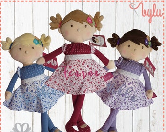 personalised rag doll suitable from birth