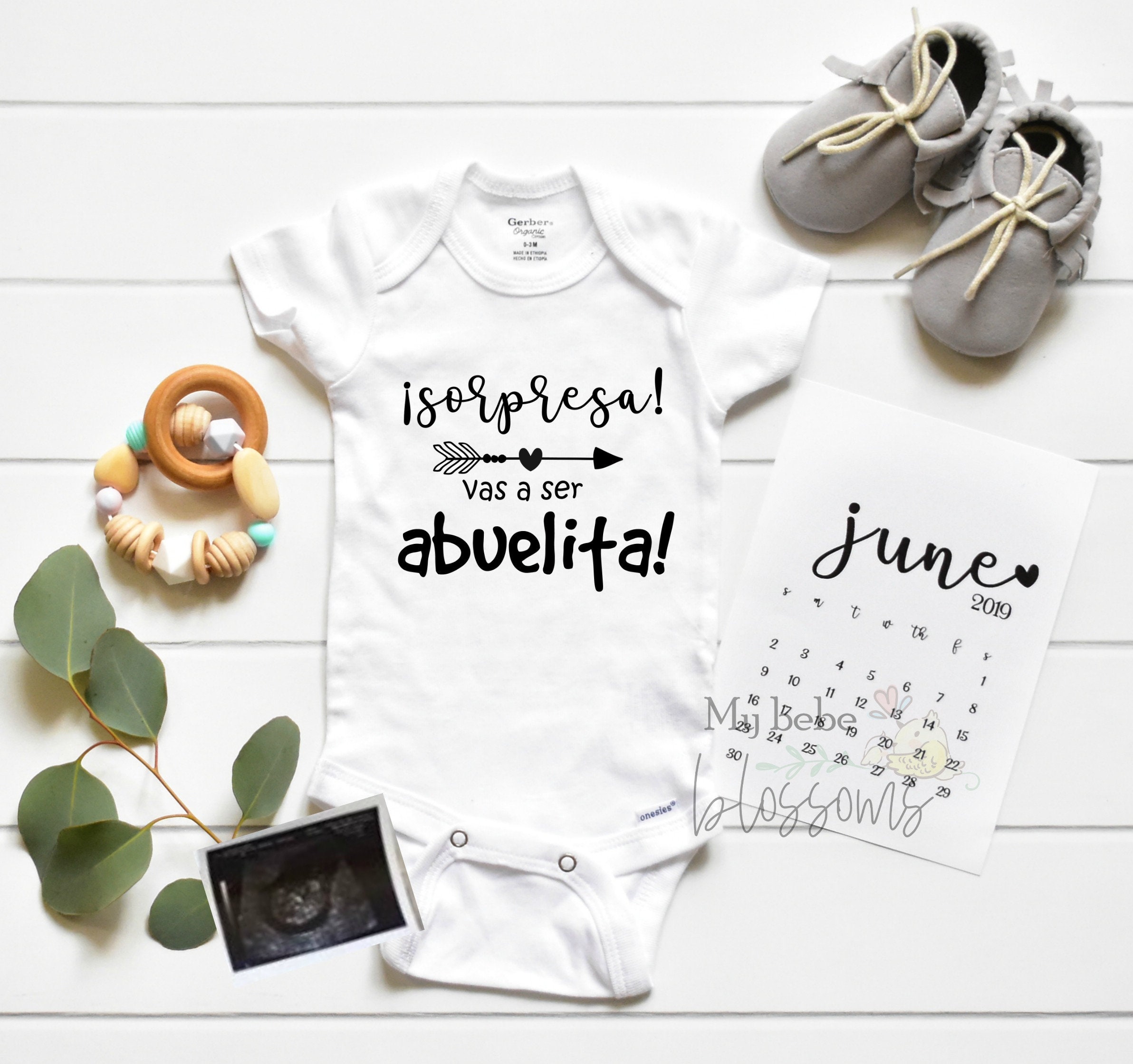 Spanish Pregnancy Announcement Granparents Etsy