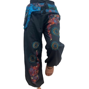 Nepal Yoga Harem Pants | Traditional Yoga Pants | Genie Pants | Handmade Cotton - Nepal | Small-XXL Size | Hippie Bohemian Style
