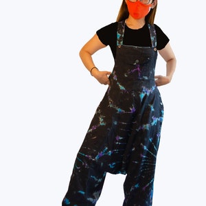 Handmade Cotton Low Crotch Nepal Overalls Tie Dye Boho Hippie New Design